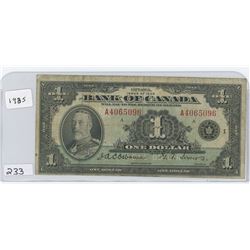 1935 BANK OF CANADA $1.00