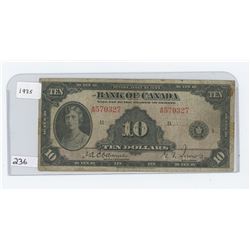 1935 BANK OF CANADA $10.00