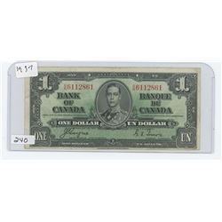 1937 BANK OF CANADA $1.00