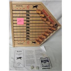 Wooden horse racing game with instructions