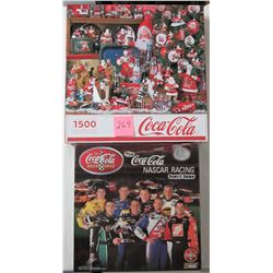 2013 Sprinbok 1500 piece Coca-Cola Christmas puzzle & new sealed 1st edition 2004 Coca-Cola NASCAR r