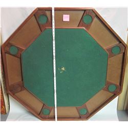 felt top octagon wooden poker table & cover
