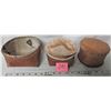 Image 1 : 3 birch bark baskets & 2 lids