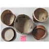 Image 2 : 3 birch bark baskets & 2 lids