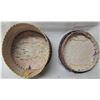 Image 4 : 3 birch bark baskets & 2 lids