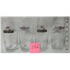 Image 1 : Set of 4 Miller draft/Harley Davidson beer glasses