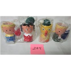 Set of 4 vintage hand painted egg cups