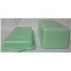 Image 5 : Jadite covered butter dish - ribbed lid