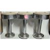 Image 3 : 3 vintage 1950's-60's art deco soda fountain Chrome/Nickle swivel stools