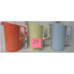 3 Melmac pitchers