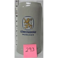 1L stoneware/ceramic "Lowenbrau Munchen" stein