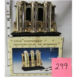 brass coin dispenser & stand - boxed