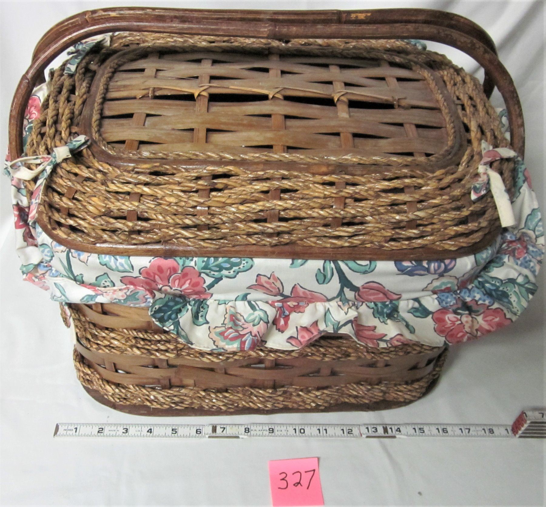 vintage wicker picnic basket