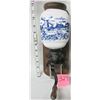 Image 1 : 12" blue Delph porcelain coffee bean grinder wall mount hand cranked