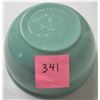 Image 3 : Jadite Fire King 2000 8" beaded rim mixing bowl/stickers 1.5 qt