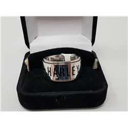 HARLEY DAVIDSON SPINNING BAND RING (STAINLESS STEEL, SIZE 9)