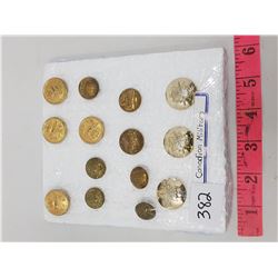 LOT OF 14 CANADIAN MILITARY BUTTONS