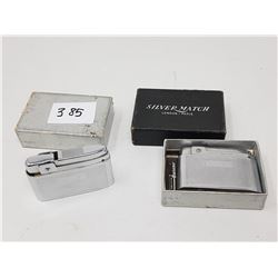 NOS VINTAGE SILVER MATCH LIGHTER (MADE IN ENGLAND)