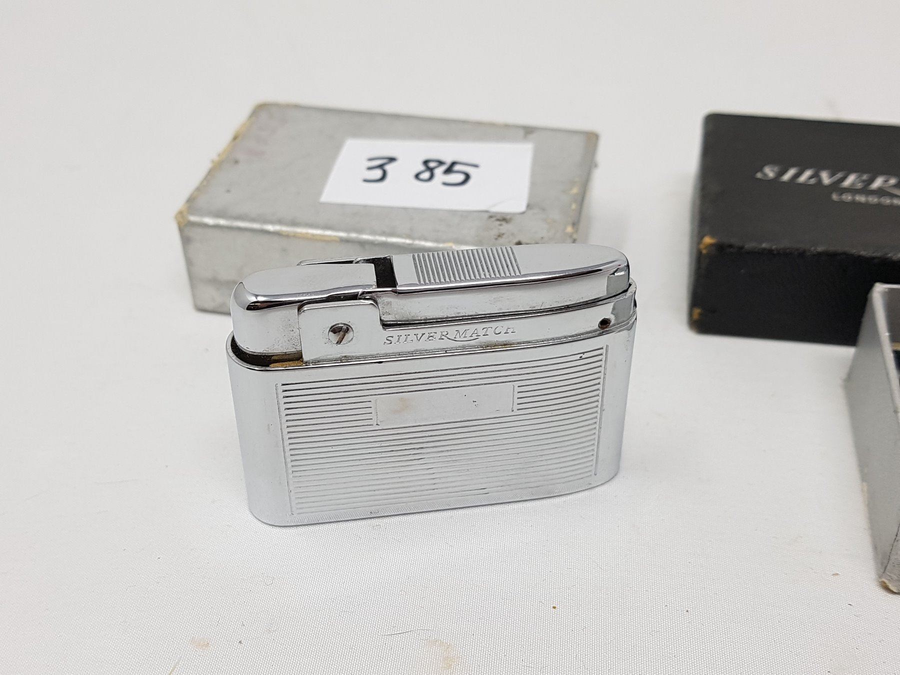 NOS VINTAGE SILVER MATCH LIGHTER (MADE IN ENGLAND)