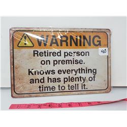 REPRODUCTION TIN SIGN