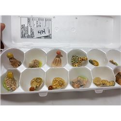 LOT OF 12 RED ROSE TEA FIGURINES