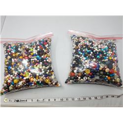 TWO LARGE BAGS OF BEADS