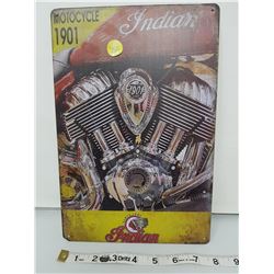 Indian Motorcycle reproduction sign 11.5 X 8"
