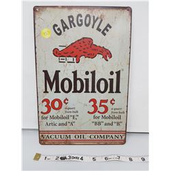 Gargoyle Mobiloil reproduction sign 11.5 X 8"