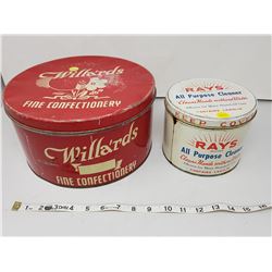 Willard and Rays cleaner - vintage tins