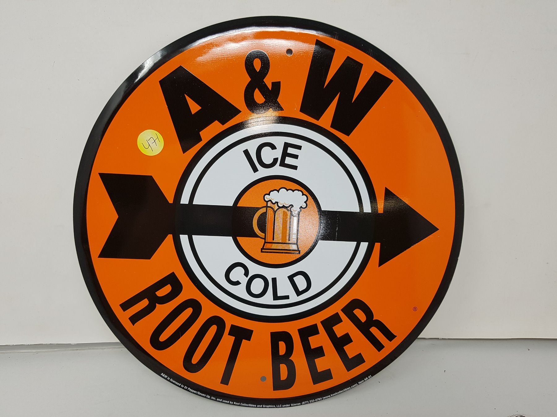 A&W Rootbeer sign, 12" reproduction