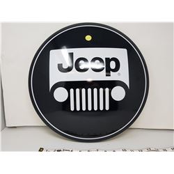 Jeep reproduction button sign, 16"