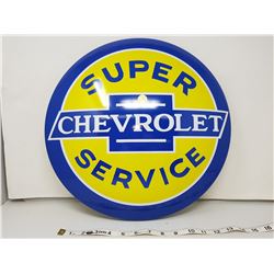 Chevrolet reproduction button sign, 16"