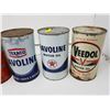 Image 2 : 6 oil tins, 3 are full