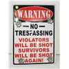 Image 2 : No trespassing sign, 12" X 17"