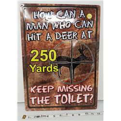Washroom/hunting sign 12" X 17"