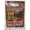 Image 1 : Washroom/hunting sign 12" X 17"