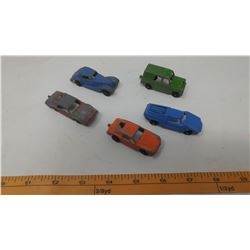 METAL TOOTSIE TOYS - PORSCHE, 1939 MERCEDES, LAND ROVER, FIAT ABARTH, TORONADO
