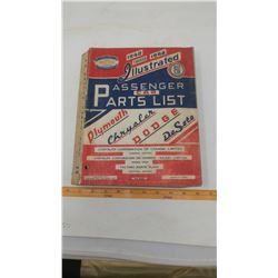 1940-1948 ILLUSTRATED PASSENGER CAR PARTS LIST - PLYMOUTH, CHRYSLER, DODGE, DESOTO