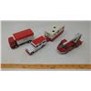 Image 1 : SOLIDO AMAR CIRCUS METAL TOYS - LAND ROVER WITH TRAILER, MERCEDES 1217K/32 DUMP TRUCK, ROUTIERE CRAN