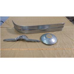 PONTIAC HOOD PIECE & WATERFALL, CHEVY HUBCAP