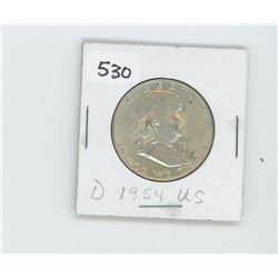 1954-D- US HALF DOLLAR