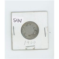 1900G4- CANADIAN SILVER 25 CENT