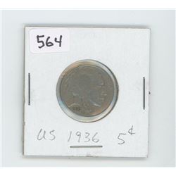 1936- USA 5 CENT