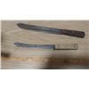 Image 1 : TWO LARGE KNIVES (12" & 9.5" WITH ORIGINAL HANDLES)