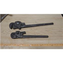 TWO PIPE WRENCHES (16" & 24")
