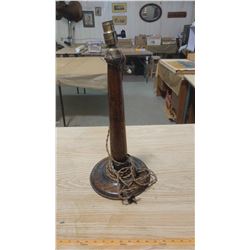 ANTIQUE WOOD LAMP STAND
