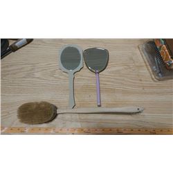 VINTAGE HAND MIRRORS AND BRUSH