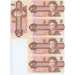 LOT OF 10 TWO DOLLARS NOTES W/ CONSECUTIVE SERIAL #'S