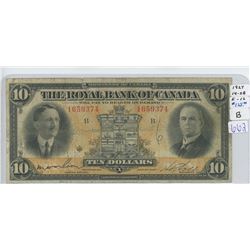 1927 TEN DOLLARS (ROYAL BANK OF CANADA)