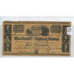 1840 USA BANK NOTE (NOT VERFIED FOR AUTHENTICITY)